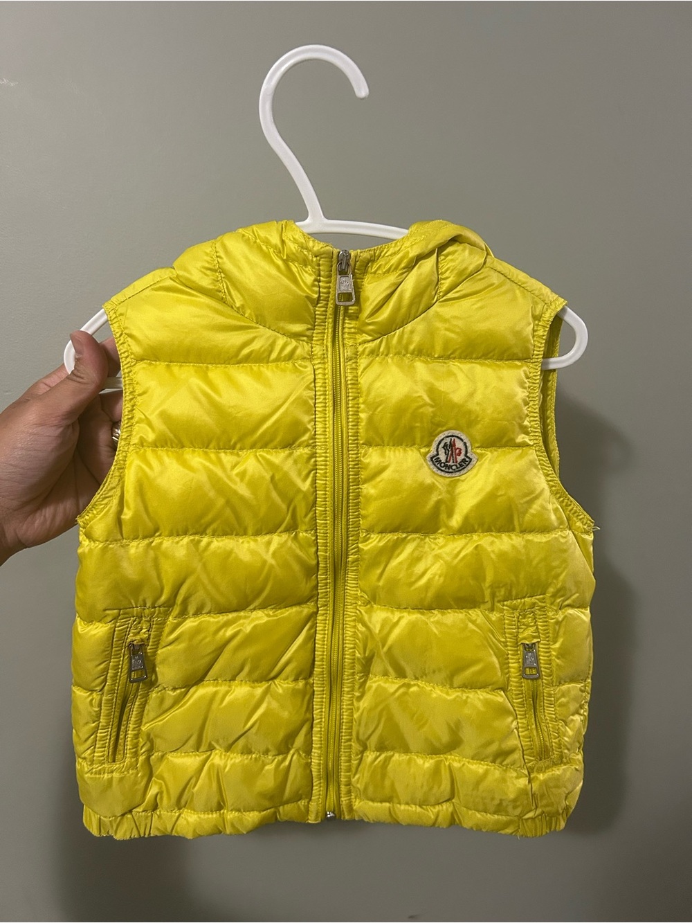 Moncler Bright Yellow Quilted Puffer Vest Toddler